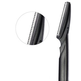 Professional Stainless Steel Eyebrow Trimming Tool Set (Color: Black)